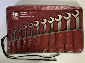 Swoea11k Matco Tools Angle Open End Head 11 Piece Sae Complete Wrench Set 3/8-1 Inch