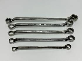 Wbdl2024 Matco Tools Usa Wbdl Series 5pc Sae 3/8-11/16 Offset Box End Wrench Set 12 Point