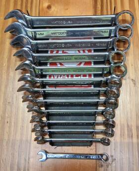 Wc6m2-wc18m2 Matco Tools 13 Pc. 12 Pt. Metric Combination Wrench Set 6mm-18mm No Skips With Holder