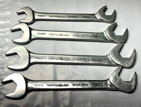 Woa19m Matco Tools Usa 4 Piece Metric 30 /60 Double Open End Wrench Set