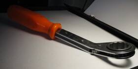 Wrd078 Matco Tools Sae 7/8 12pt Offset Hard Handle Ratcheting Wrench Usa