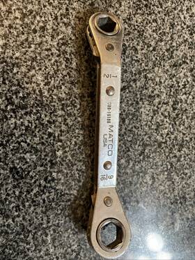 Wro-16186 Matco Tools Usa Ratchet Wrench 1/2 And 9/16 Inch