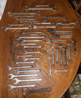 2838484 Mixed Wrench Lot Ace Crew Line Thorsen Sears Cresent Wilmer All Trade