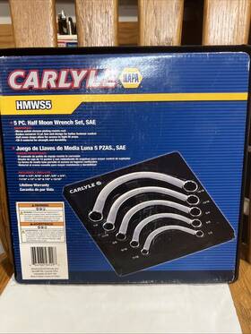 Hmws5 Napa 5 Pc Half Moon Wrench Set Sae Excellent