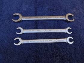 Ndf528 Napa Metric Flare Nut Line Wrench Set 10mm-18mm 6pt. Usa Lot Of 3