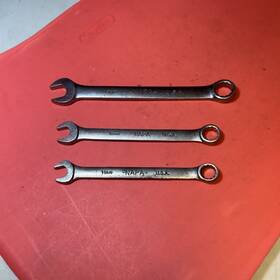 Ndm55 Napa Ndm51 Ndm52 Tools - Lot Of 3 Combination Wrenches 12 Point 11mm 12mm And 15mm Usa