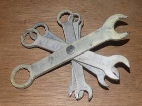 731-726 New Britain Vintage Lot Of 6 Combination Wrench Set Usa