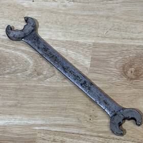 Ndf-528 New Britain 7/8 Inch X 3/4 Double Open End Wrench Nut Master Vtg Usa