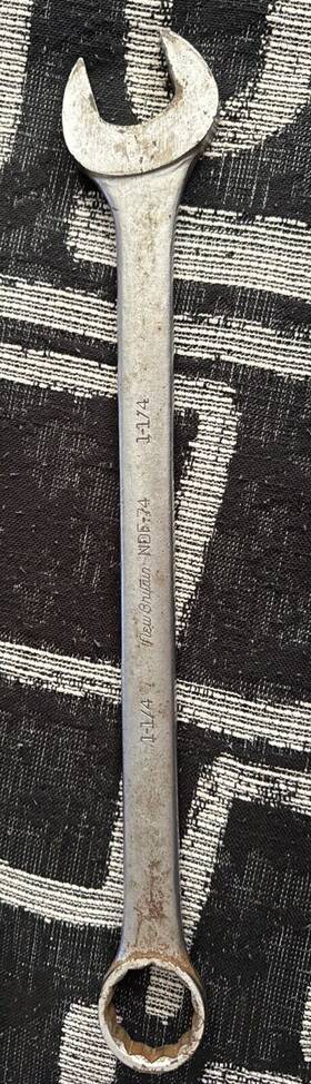 Ndf-74 New Britain 1 1/4 Inch Combination Wrench Sae 1-1/4 Forged Usa Vintage