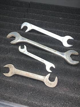 New Britain Proto Duro-chrome Fairmount E-130 Nice 4pc/proto/new Britain/fairmount/duro-chrome/set Of Open End Wrenches/
