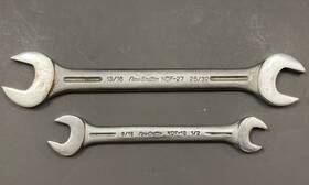 Ndf-27 New Britian Ndf-18 Open End Wrench Set Of 2 - 9/16 1/2 25/32 13/16