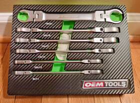 22064 Oemtools 6-piece Metric Flex Head Flare Nut Wrench Set 9mm To 21mm