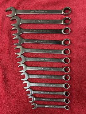 B0m8-b0m19 Par-x Snap-on By Metric 12 Pc. Bom Series Pt. Combination Wrench 8-19mm Usa
