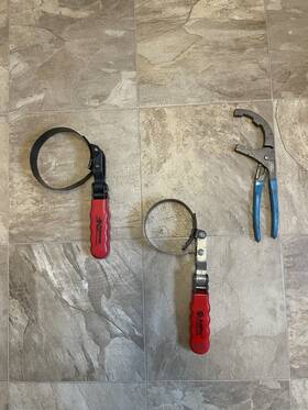 33407 Performance Tool 3pc Oil Filter Wrench Set - And Ampro Swivel Handler Pliers