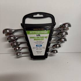 Pittsburgh 792363613576 Double-end Flare Nut Wrench Set Metric 5pc