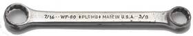 Wf-80 Plumb Offset Dual Box End 4.5 Inch Long 12pt Wrench 3/8 And 7/16 Made Usa Used