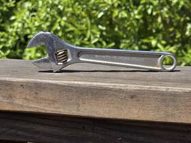 84-4701-6 Powr-kraft 6 Inch Adjustable Wrench Forged Alloy Steel Vintage Usa