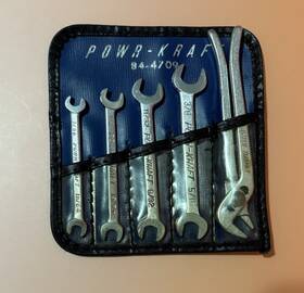 84-4709 Powr-kraft 5 Pc Ignition Wrench Set 7/32 Inch -5/16 Pouch And Pliers #84-4709 Wards