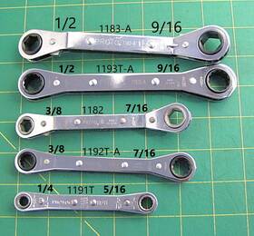 1183-a Proto Double Box Ratchet Wrench Set