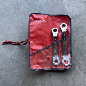 1184-1185 Proto Usa Ratchet Wrench Double Box End Sae 12 Point 5/8 11/16 3/4 7/8 With Pouch