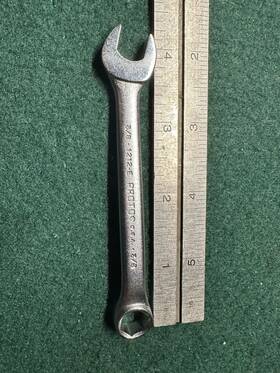 1212-e Proto Professional Combination Wrench Item No. 7/16 Inch 6 Pt 4.25 Long Usa