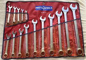 1212f Proto Vintage 15 Pc Sae Combo Wrench Set Model L K Nice