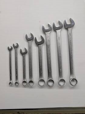 17mm-18mm-3 Proto 1218t 1222t 1217mh 2218mh 8pc. Wrench Set 5/16 Inch -3/8 -/1/2 -9/16 -11/16 -17mm-18mm-3/4