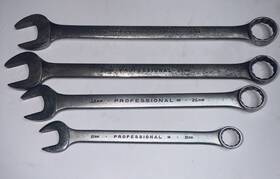 Proto 1221m To 1230m Vintage Professional 4pc Metric Wrench Lot 21mm Inch 26mm 28mm 30mm