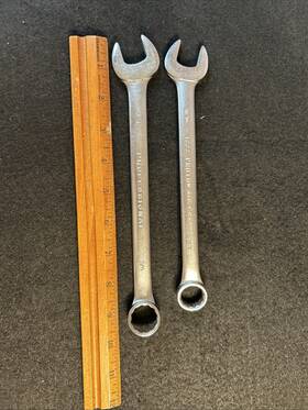 1224 Proto 1222/1224 Two Combination Wrenches. 11/16 Inch And 3/4 . #1222 #1224