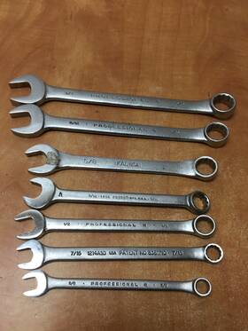 1224-1222 Proto Usa And Others Combination 7pc Wrench Set 12 Point Sae 3/8-3/4 Inch