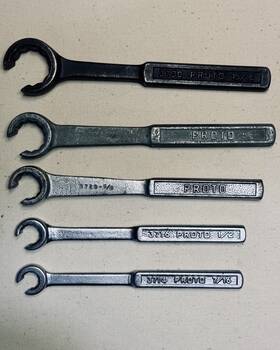 3730 Proto Pebble Face Line Wrenches 5 Piece Mixed Set