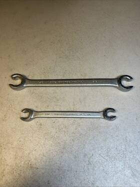 3764-3772 Proto Professional - Lot Of 2 Flare Nut Wrenches 3/8 Inch X 7/16 5/8 11/16