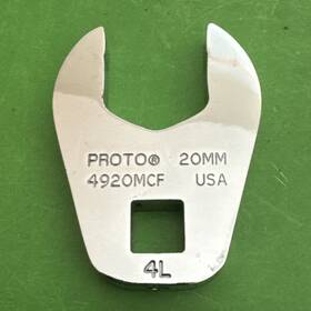 4920mcf Proto Tools Usa 3/8 Inch Drive 20mm Metric Crowfoot Wrench Model