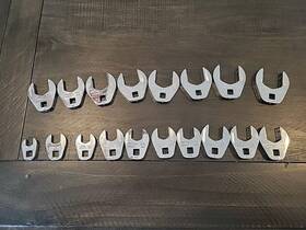 4940cf Proto 18pc Crows Foot Set. 7/16 9/16 11/16 7/8 15/16 1 1-1/8 1-1/4 Chrome