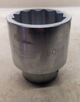 5780m Proto Professional 1 Inch Drive 80mm Chrome Satin Socket Made In The Usa