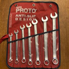 J-2514 Proto Stanley Sae Anti-slip Combination Wrench Set 3/8 Inch To 3/4 Usa