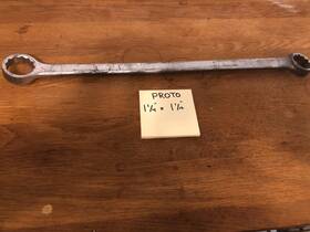 J113440l Proto 1-1/16 Inch X 1-1/4 12 Point Long Double End Box Wrench Free S/h