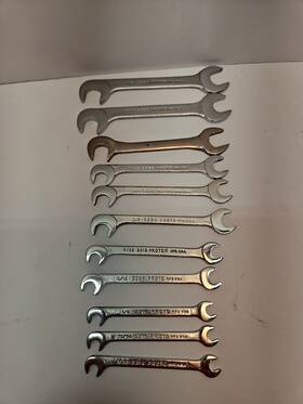 J3100 Proto 11 Piece Ignition Wrench Set Angle Open End 7/32-1/2 Inch