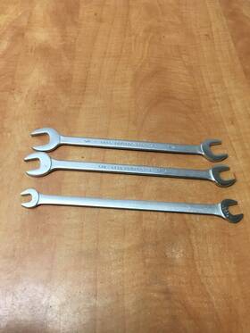 Ndf78 Proto 2x Vintage Professional Thin Tappet Wrench And 1x Napa Sae 7/16 Inch To 3/4