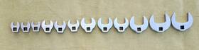 49xx Proto Professional Vintage Usa 12 Piece 3/8 Inch Sae Crow Foot Wrench Set Tools