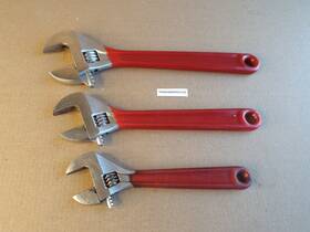 712lg Proto Professional 8 Inch 10 12 Adjustable Wrench Red Cushion Grip Usa Nice - Read