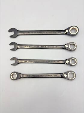 Proto Scv16/scv14/scv12/sbv1214 Lot Of 4 Ratchet Combination Wrenches Pre Owned Free Shipping