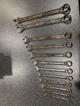 2112096 Rock River Combination Wrench Set 1/4 Inch - 1 Not Complete Missing 7/8