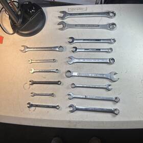 12245 S-k Lot Of 15 Combination Wrenches See Pics For Sizes 7mm-19mm And Brands
