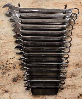 88307-88322 S-k Forged 15 Piece Metric Chrome 12 Point Wrench Set 7mm - 22mm With Tray