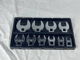 454780 S-k Tools Vintage 3/8 Drive Crows Foot Wrenches Set Of 10 Chrome Made In Usa