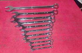 88232-88208 S-k Tools Sk Usa 11pc Set Sae Combination Wrench 1/4 Inch To 1 Chrome Polished