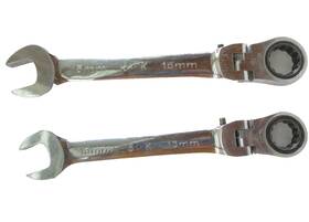 89913 S-k Tools Sk Set Of 2 Locking Flex G-pro Ratcheting Wrench. 13mm And 15mm