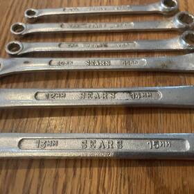 4384 Sears Vintage Metric 6-piece Lot Box End Wrench Set Alloy Bf Japan
