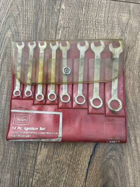 944671 Sears Craftsman 9pc Ignition Wrench Set With Case Sae